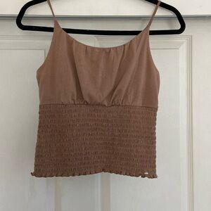 Girls brown smocked top